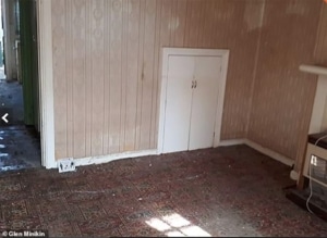 Richard Ticehurst living room – where he lived in very poor conditions.